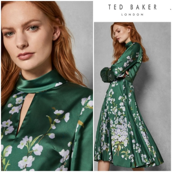 🚫SOLD🚫NWT TED BAKER SATIN MIDI DRESS • TED 2 - Picture 5 of 8